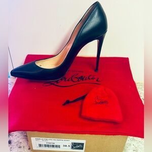 Christian Louboutin Pigalle Pumps Black Color Nappa Leather Size: 38.5 IT/8.5 US